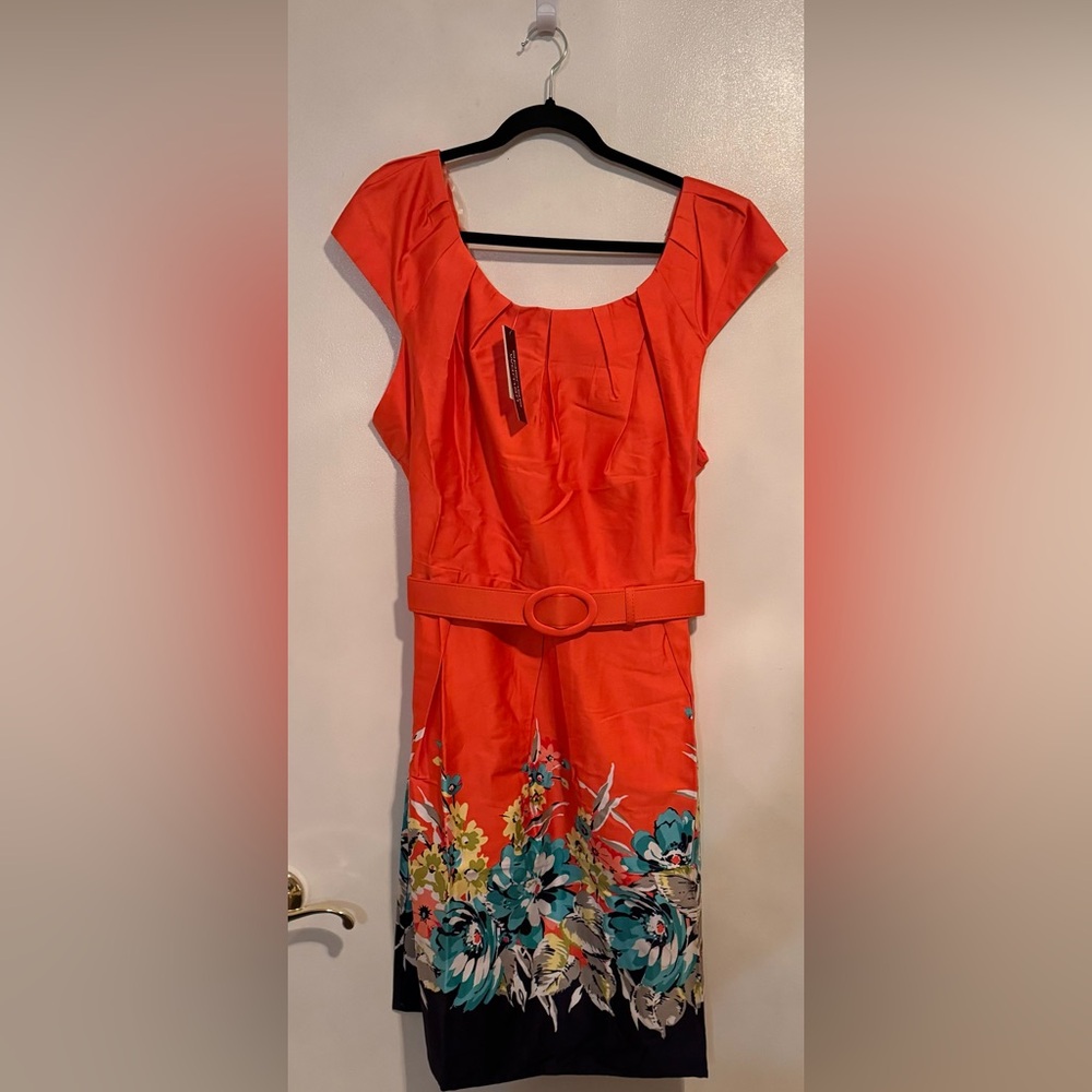 Orange with flowers